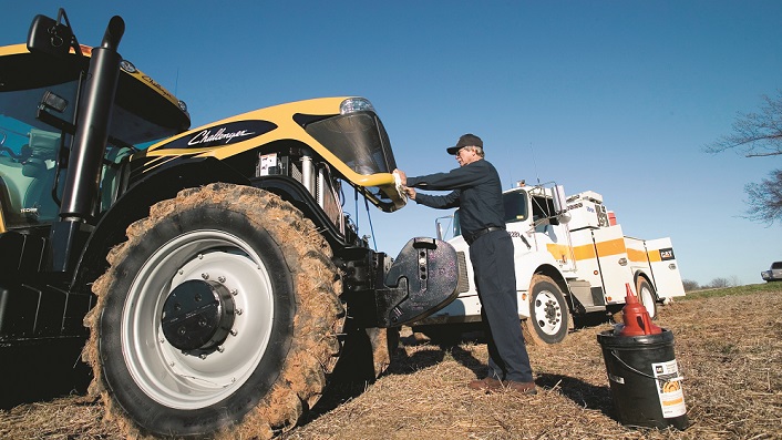 Agriculture Equipment Being Serviced